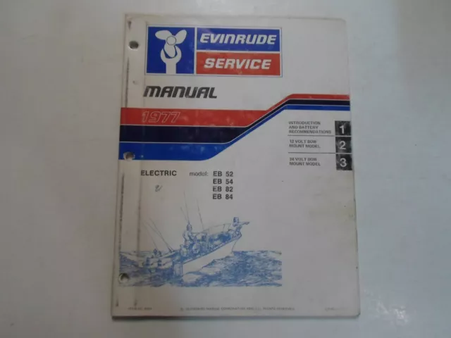 1977 Evinrude Outboard Service Repair Manual 55 HP Models S/M 5307 OEM