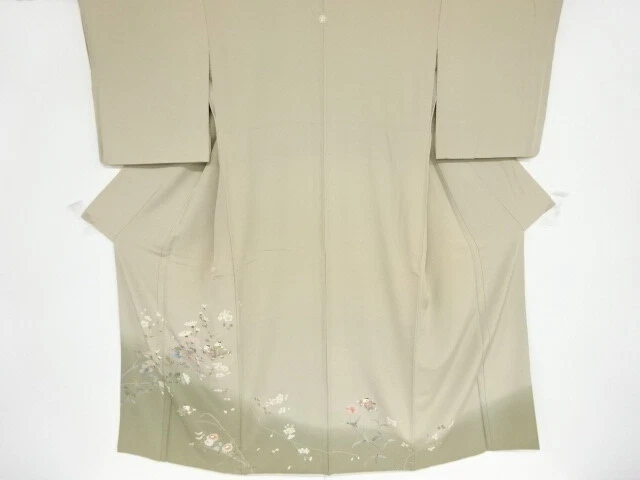 39732# Japanese Kimono / Antique Kimono / Embroidery / Flower & Children