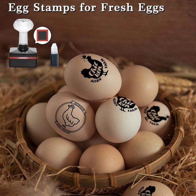 PERSONALIZED LOGO SELF inking Egg Stamps for Fresh Eggs Customized ink