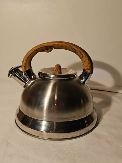 Balduzzi Whistling Tea Kettle Italian Style Induction Stainless Eco  Friendly
