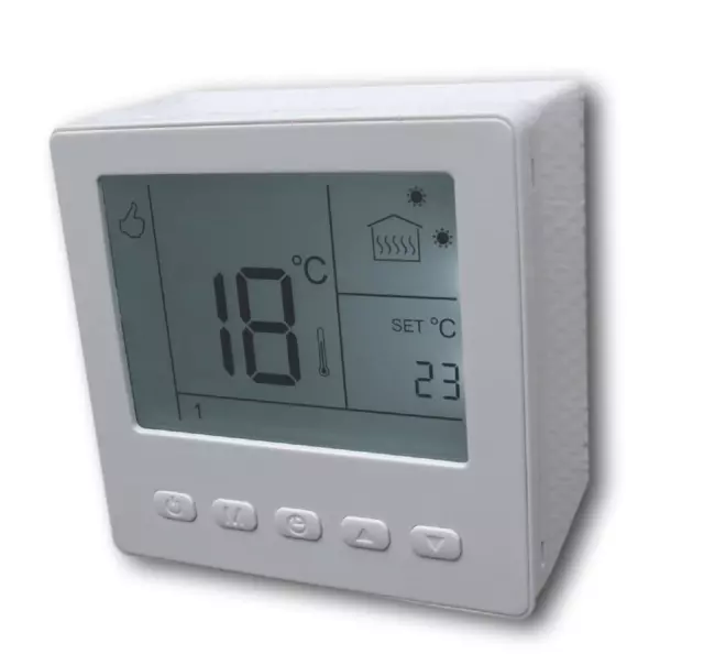 Thermostat Numérique Ambiant Programmable Blanc pour Montage Apparent #857ap