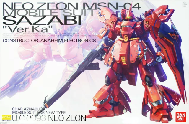 Gundam 1/100 MG Neo Zeon MSN-04 Sazabi Ver. Ka Mobile Suit Model Kit Bandai USA