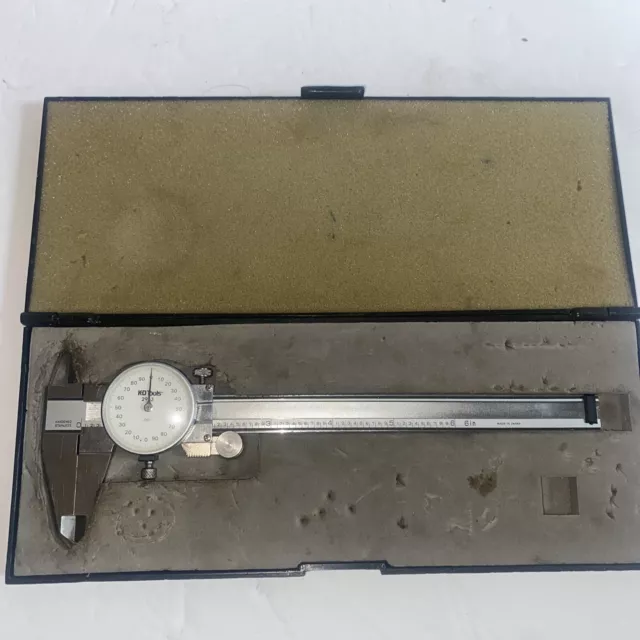 Vintage K-D Tool 0-6” Dial Caliper With Carbide Faces Inspection Machinist Tool