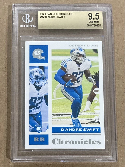 2020 Panini Chronicles #32 D’Andre Swift RC Rookie BGS 9.5 Gem Mint