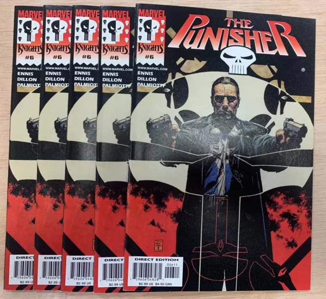 5 Lot The Punisher Vol 5 #6 (2000) Vf-Nm
