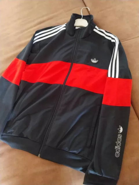 Adidas Originals Black & Red Tracksuit Jacket Men’s Size M Vintage look Rare