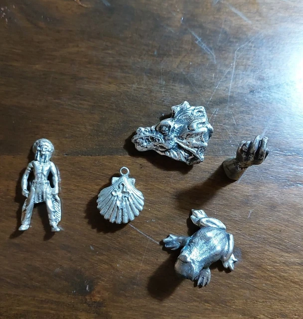 Lotto 5 Statuine In Argento Oggettini Argento Da Collezione Vetrina