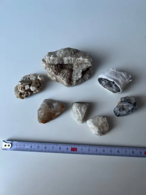 Quarz Druse Mineral Heilstein Edelstein Sammlung Konvolut
