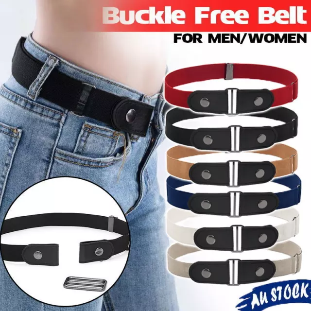 Buckle-free Elastic Invisible Comfortable Womens No Bulge Hassle Belt for Jeans