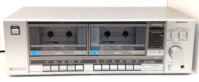 Rare! Mint SANYO RD-W340 Stereo Double Cassette Tape Deck Recorder Player System Rare! Mint SANYO RD-W340 Stereo Double Cassette Tape Deck Recorder Player System