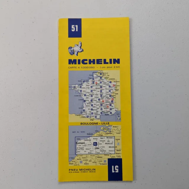 MICHELIN ROAD MAP #51 - France - Boulogne to Lille $14.95 - PicClick