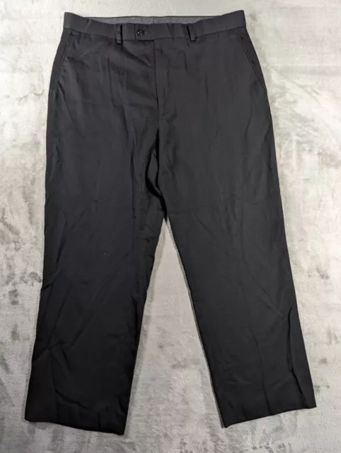 Regalo by Louis Raphael Men's Dress Pants 35 x 25.5 Black Pleated Slacks