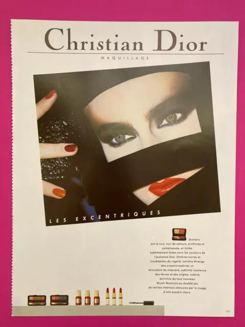 publicité Christian Dior 1985 maquillage automne vintage 80s collection