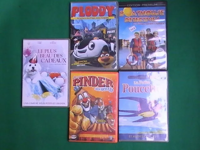 Lot de 5 DVD FILMS D'ANIMATION et dessins animés