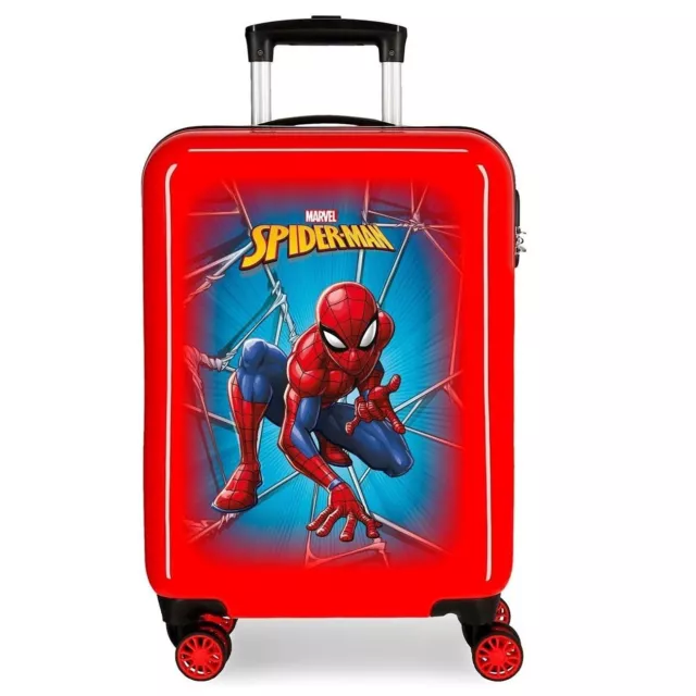 Spiderman Maleta Cabina 55cm ABS Dura Trolley Niños Equipaje de Mano 4 Ruedas