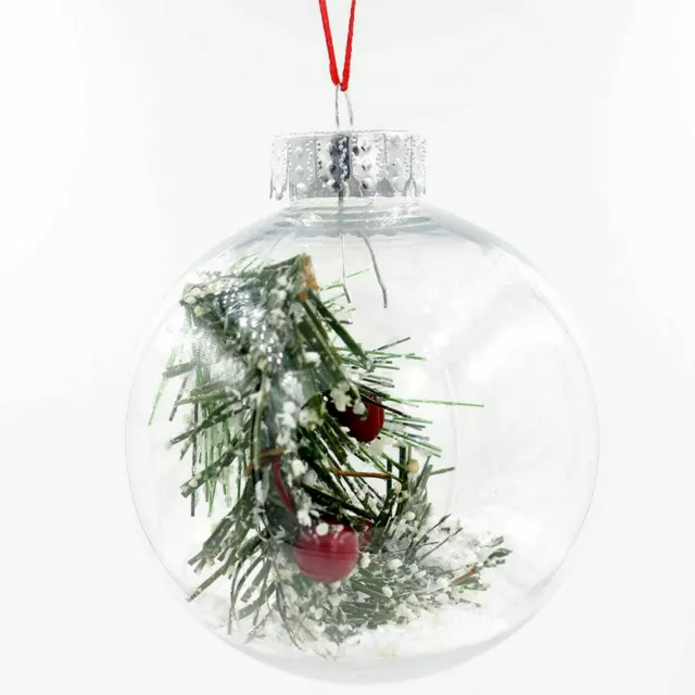 CLEAR PLASTIC FILLABLE Ornament Ball 140mm (5.5 inch) 1-Ball NOS Sealed  READ $10.50 - PicClick