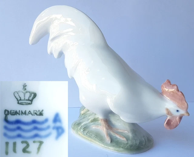 Porcellana Figura Gallo Royal Copenhagen Entw. Christian Thomsen #112 Circa 1950