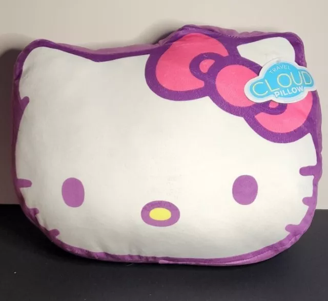 Hello Kitty Cloud Travel Pillow NEW Purple  Pink White Super Soft