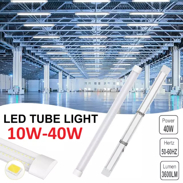 LED Slim Ceiling Batten Tube Light Linear Dimmable Workshop Fluro Fluorescent