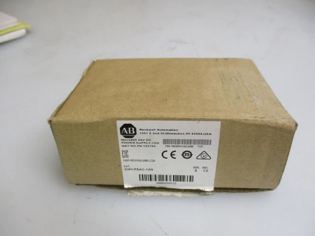 New Allen Bradley Micro800 Power Supply 2080-Psac-12W
