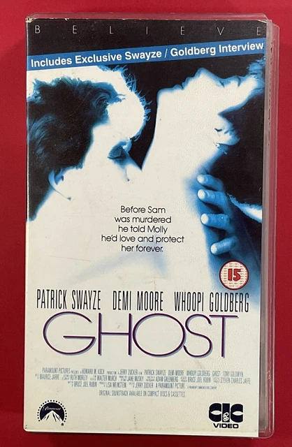 GHOST, VHS Video, Patrick Swayze, Whoopi Goldberg, Cert 15 Movie £3.00 ...