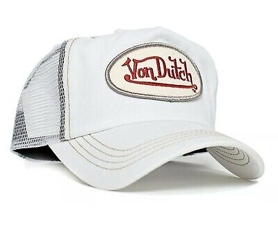 Men's Von Dutch Kustom Made Originals White Patch Snap Back Embroidered Dad Hat
