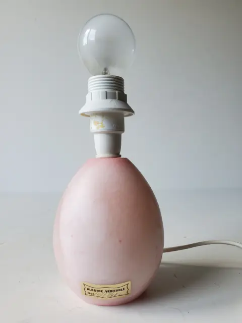 Pied de lampe vintage en albâtre