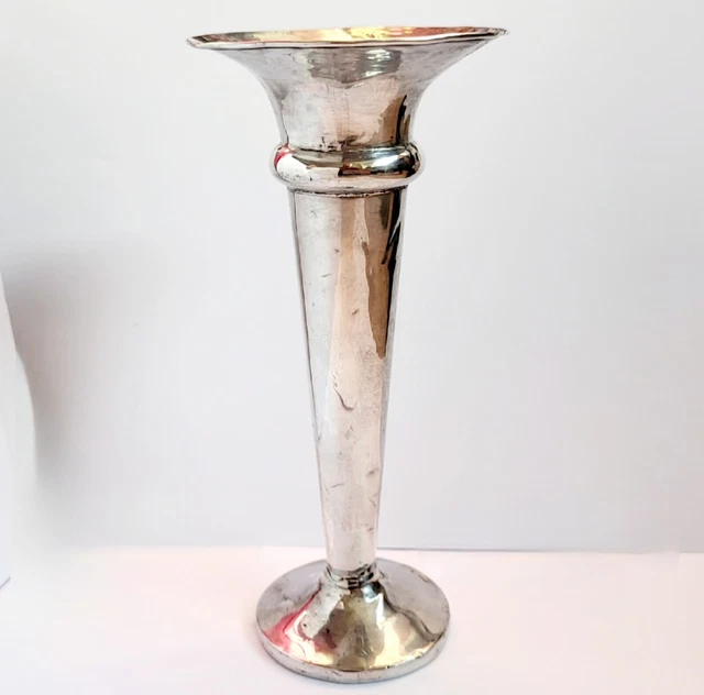 Antico vaso esemplare argento sterling ~ marchio Birmingham 1919 ~ alto 15 cm