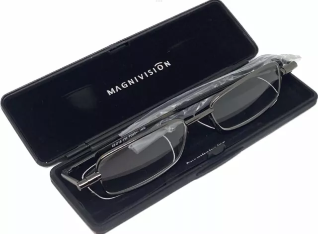 FOSTER GRANT FOLD FLAT reading glasses MAGNIVISION GAVIN 2.00
