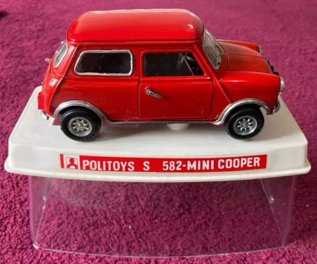 Politoys S 582 - Mini Cooper - 1:25 Scale - Cased. (Please Read Description).