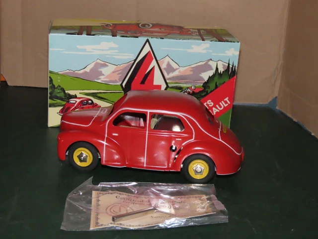 Miniature CIJ Renault 4 CV Police Métal 1955 - Tôle, France, Collection