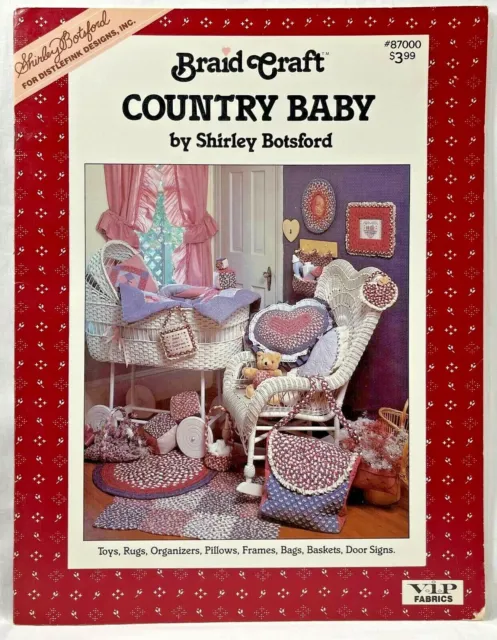 Alfombra Trenza Craft Country Baby 87000 1987 libro de patrones de trenzado 14 proyectos 9500