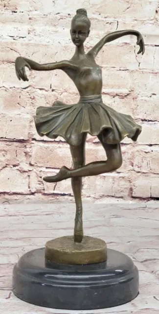 Signed Original Miguel Lopez Ballerina Statue: Dance Lover Artwork Statue