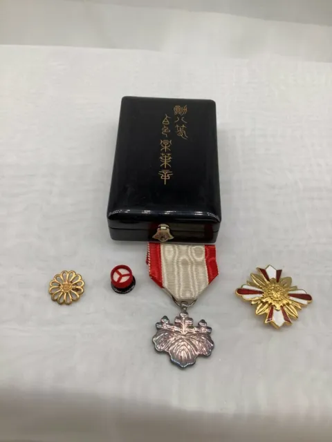 Japanese War Medal 3set Kun Hachito Touyou Silver Abbreviation Firepro