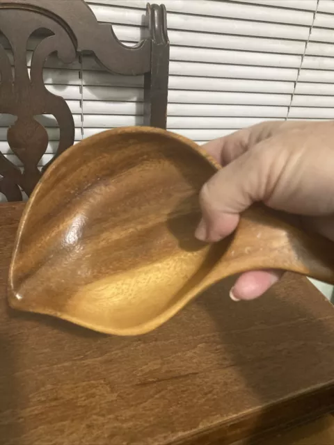 Kauai Hardwood Genuine Monkeypod Wooden “Pour” Bowl with Handle 2