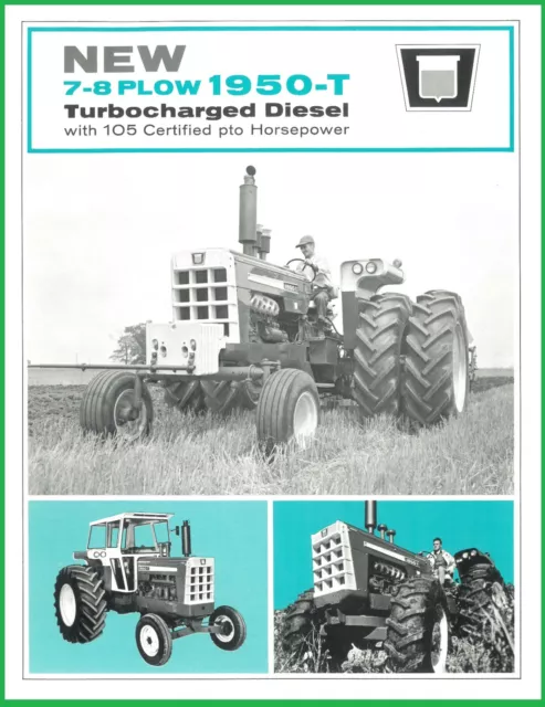 New Oliver 7 8 Plow 1950-T Tractor PTO 6 Cylinder Engine Brochure Specs 1950T