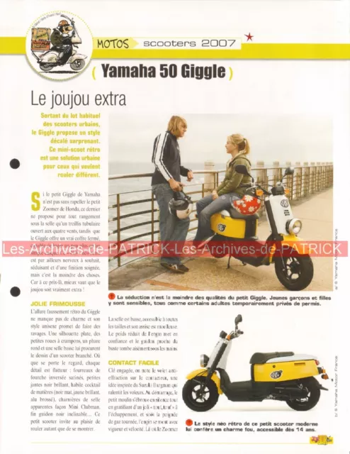 YAMAHA 50 Giggle Scooter 2007 Joe Bar Team Fiche Moto #008290