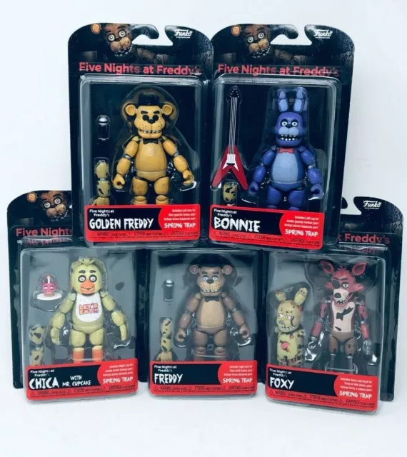 Mini boneco da Spring Trap Five Nights at Freddy's Action Glow Pop  simulador combinado com o personagem Mymoji Minis e her is do tamanho de  cerveja + pingente de cabide colecion vel