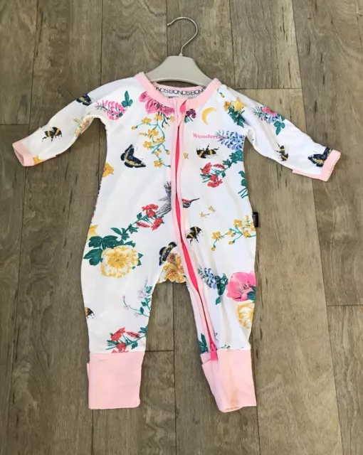 Bonds Baby Girl Floral Wondersuit 2 Way Clever Zip Sleepsuit Newborn