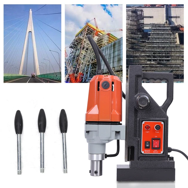 1100W MD40 Magnetic Drill Press Boring Magnet Force Drill 1-1/2" Boring 2700LBS