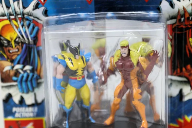 1994 Toybiz Marvel X-Men Steel Mutants Wolverine Vs Sabertooth Moc