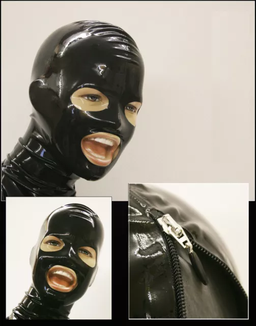 ☀️ LATEXTIL ☀️ - Latexmaske ".NEWOPEN-BLACK." - latex mask rubber - NEU / NEW