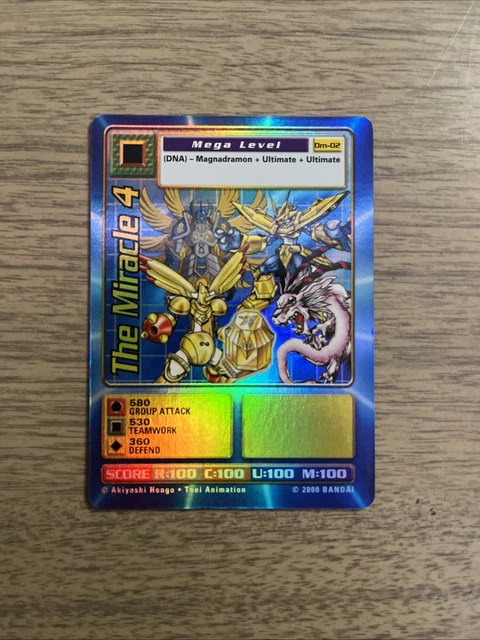 DIGIMON THE MOVIE (2000) The Miracle 4 DM-02 Holo Promo TCG Digi Battle Card LP $139.99 - PicClick CA DIGIMON THE MOVIE (2000) The Miracle 4 DM-02 Holo Promo TCG Digi Battle Card LP $139.99 - PicClick CA