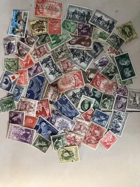 Australia Stamp Lots,500 Pre-Decimal stamps