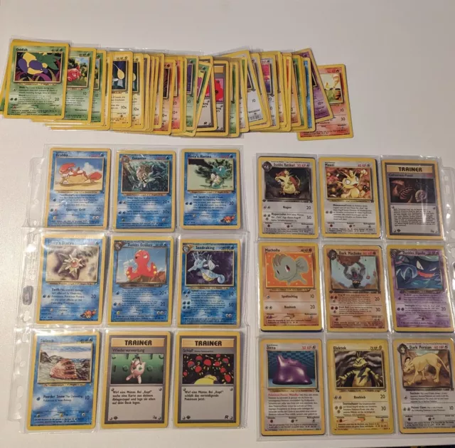 Alte Pokemon Karten Sammlung Holo Base Jungle Neo Genesis 1. Edition Konvolut