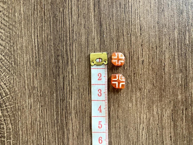 Ancient Antique Burmese Pyu Carnelian Beads - 2 Pieces - #306 3