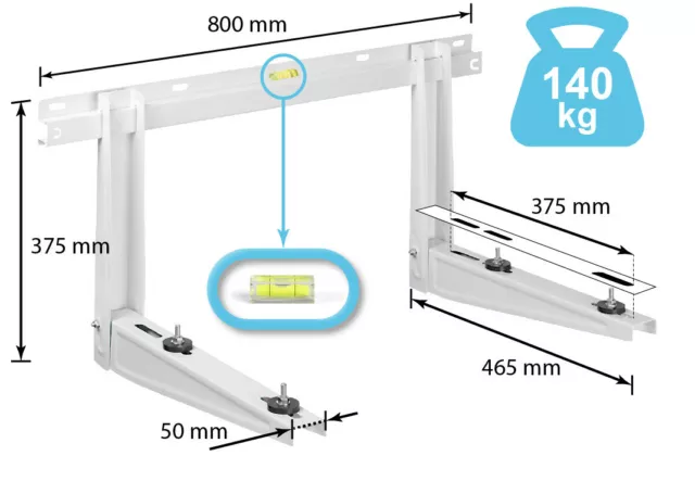 Universal Wandkonsole für Klimaanlagen/Klimageräte Rodigas MS253 105 465x800mm