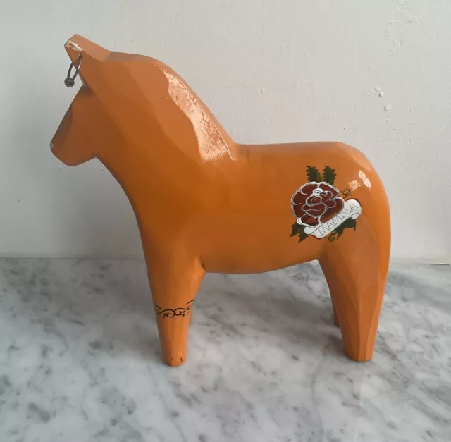 Caballo Dala Vintage Sueco IKEA Naranja Punk Rock - 28 CM