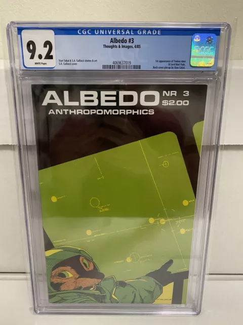 Albedo #3 CGC 9.2 NM 2nd Usagi Yojimbo Thoughts & Images Comics 1985 white pages