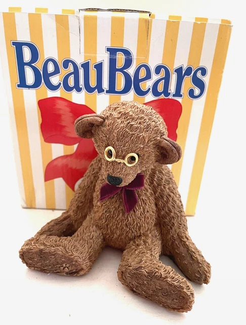 BeauBears Franklin Collectable Handpainted Original Boxed Paw Prints VGC W4#2